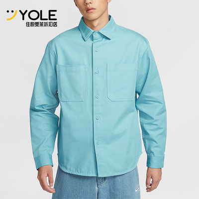 耐克男女同款翻领长袖衬衫