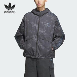 Adidas/阿迪达斯正品三叶草男女休闲经典运动连帽日常外套KC1433