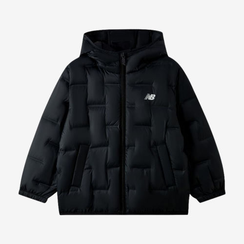 New Balance新百伦正品儿童防风保暖连帽长袖羽绒服7PF4E013-BK