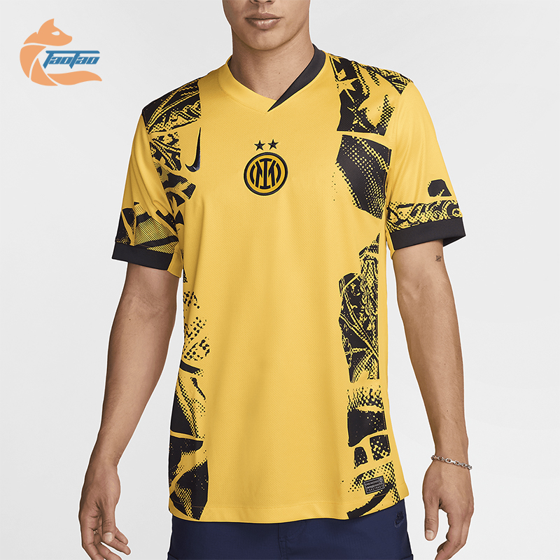 Nike/耐克正品Dri-FIT男士时尚足球运动V领训练短袖FQ2023-741