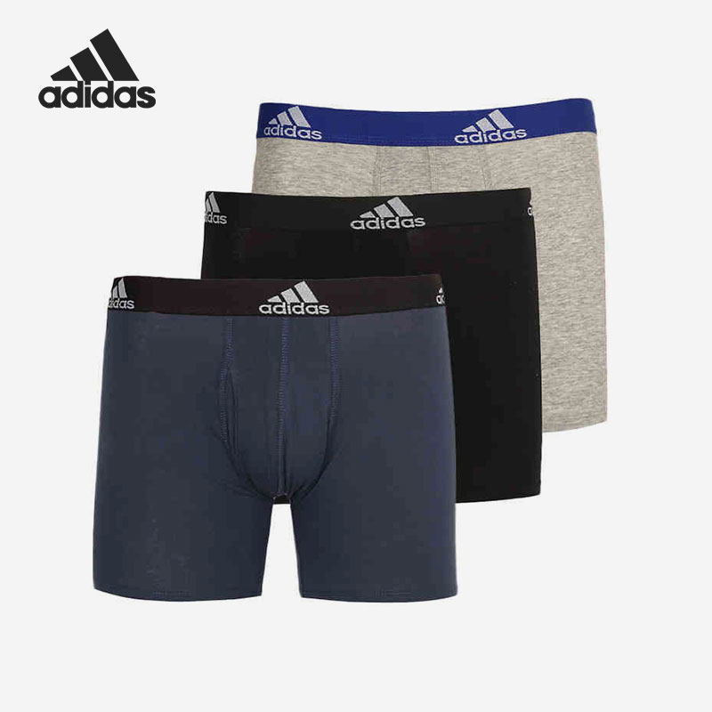 Adidas/阿迪达斯正品当季运动休闲男子透气内裤三条装 GN2017