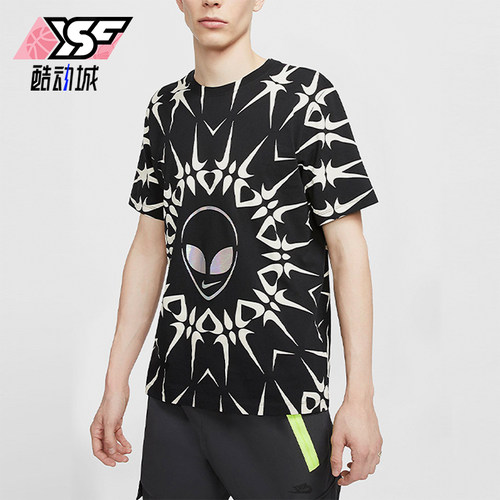 Nike/耐克正品男士印花休闲运动圆领短袖正肩袖T恤CT7051-010