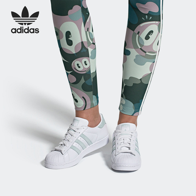 Adidas/阿迪达斯正品 板鞋小白鞋女子当季新款三叶草休闲鞋EE7401