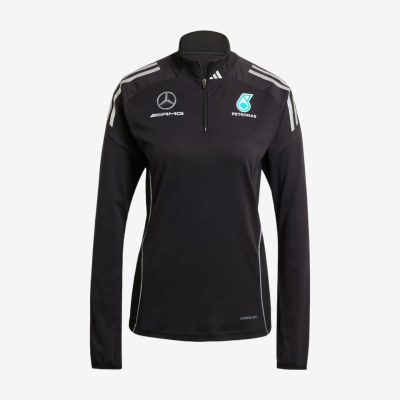 Adidas阿迪达斯正品MERCEDES AMG女半高领套头合身长袖T恤JX8258