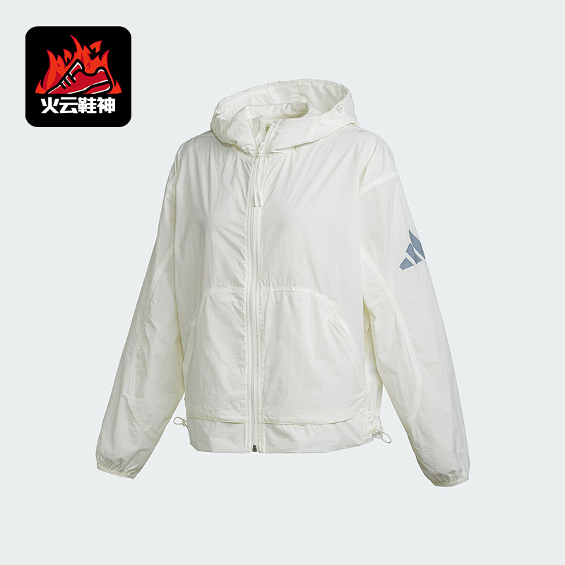 Adidas/阿迪达斯正品W CE Q2 WB 女士运动经典宽松连帽外套JC5114