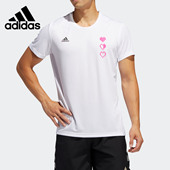 新款 当季 男子运动休闲训练透气T恤FL6824 阿迪达斯正品 Adidas