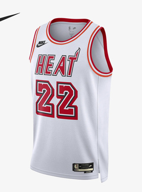 Nike/耐克正品迈阿密热火队男子运动透气无袖球衣DO9449-100