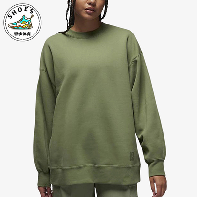 Nike/耐克正品JORDAN女士加绒圆领宽松经典运动卫衣FB5117-340
