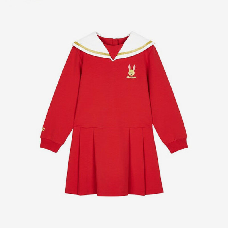 Skechers/斯凯奇正品春季女童休闲可爱兔耳运动连衣裙,童装/婴儿装/亲子装,连衣裙,淘宝优惠券,粉丝福利购,淘宝优惠卷