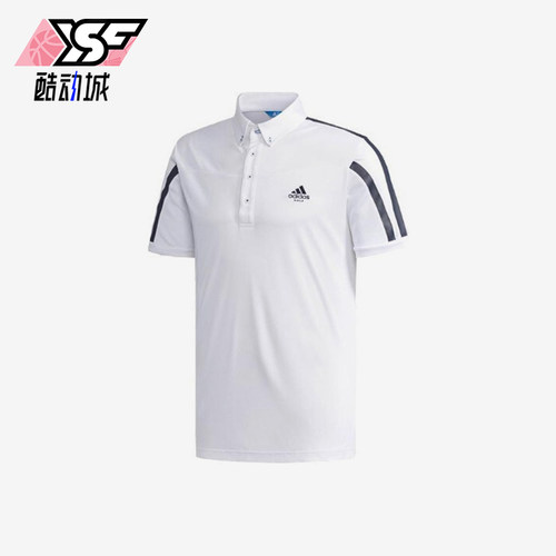 Adidas/阿迪达斯正品男士条纹简约运动透气短袖Polo衫DJ3591