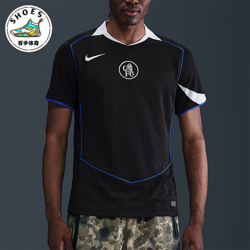Nike/耐克正品2025男士运动V领套头透气耐穿足球短袖HM3202-011