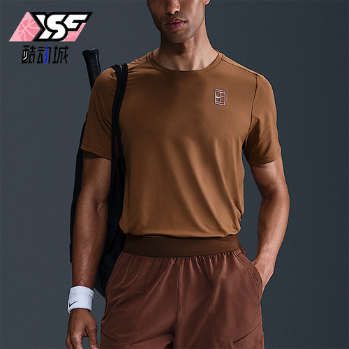 Nike/耐克正品2025男士耐穿运动圆领套头透气网球短袖FZ6910-281