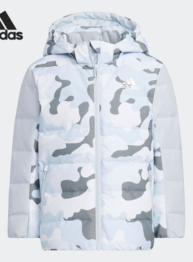 Adidas/阿迪达斯正品休闲小童时尚潮流运动保暖羽绒服 HA3627