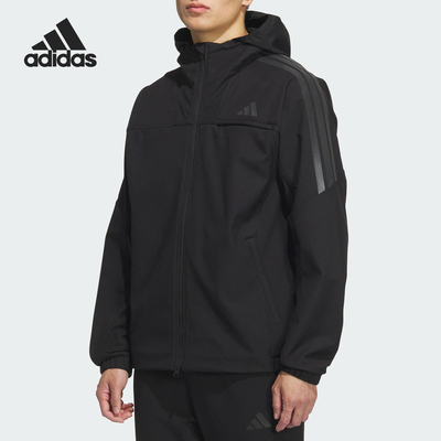 Adidas/阿迪达斯正品SL WARM JKT男士运动三条纹连帽外套KA1307