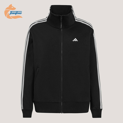 Adidas/阿迪达斯正品春季女士休闲经典运动立领三条纹外套KW0654