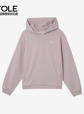 Puma/彪马正品新款女士潮流宽松落肩针织经典连帽卫衣631307-90