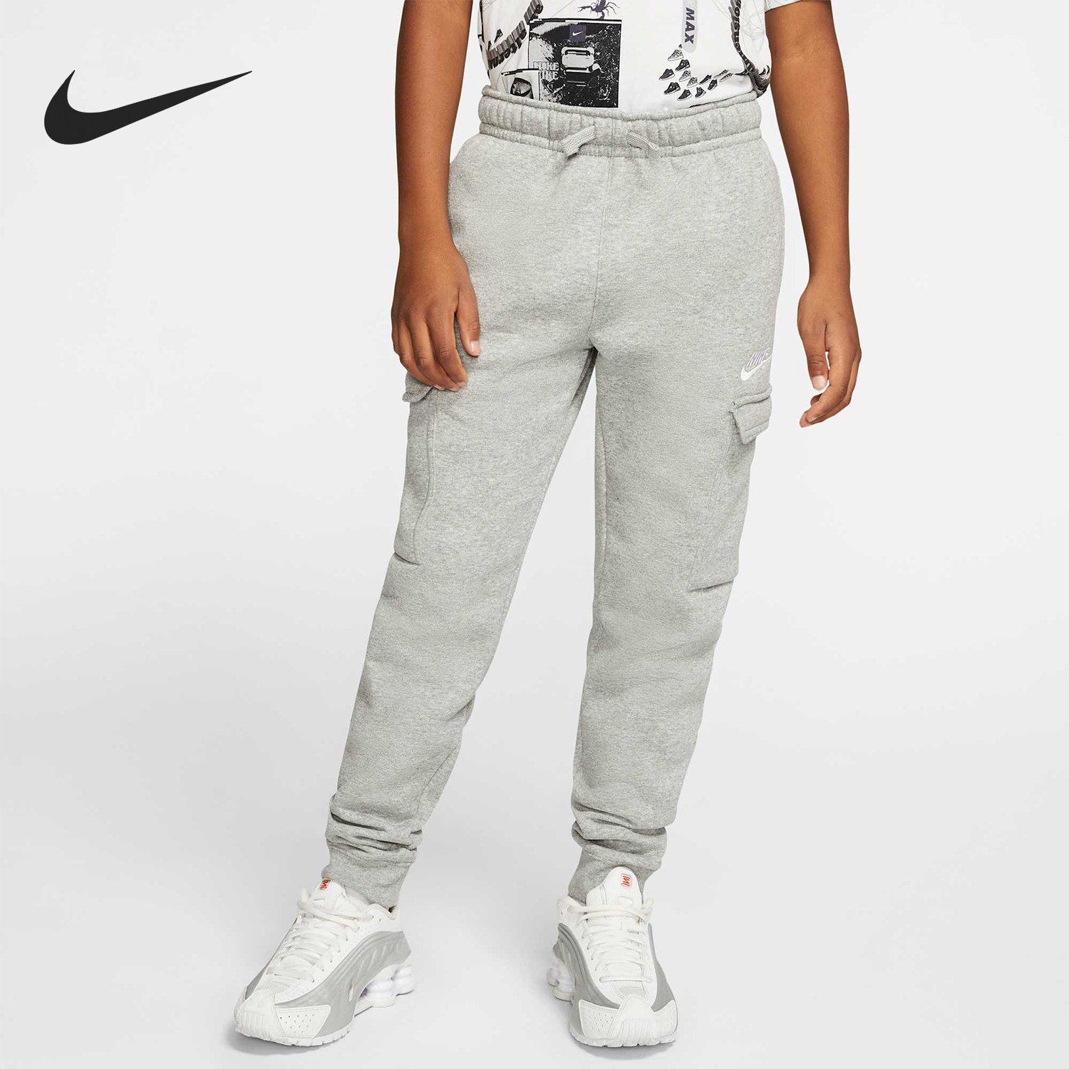 Nike/耐克正品新款大童宽松大口袋针织束脚长裤CQ4298-063