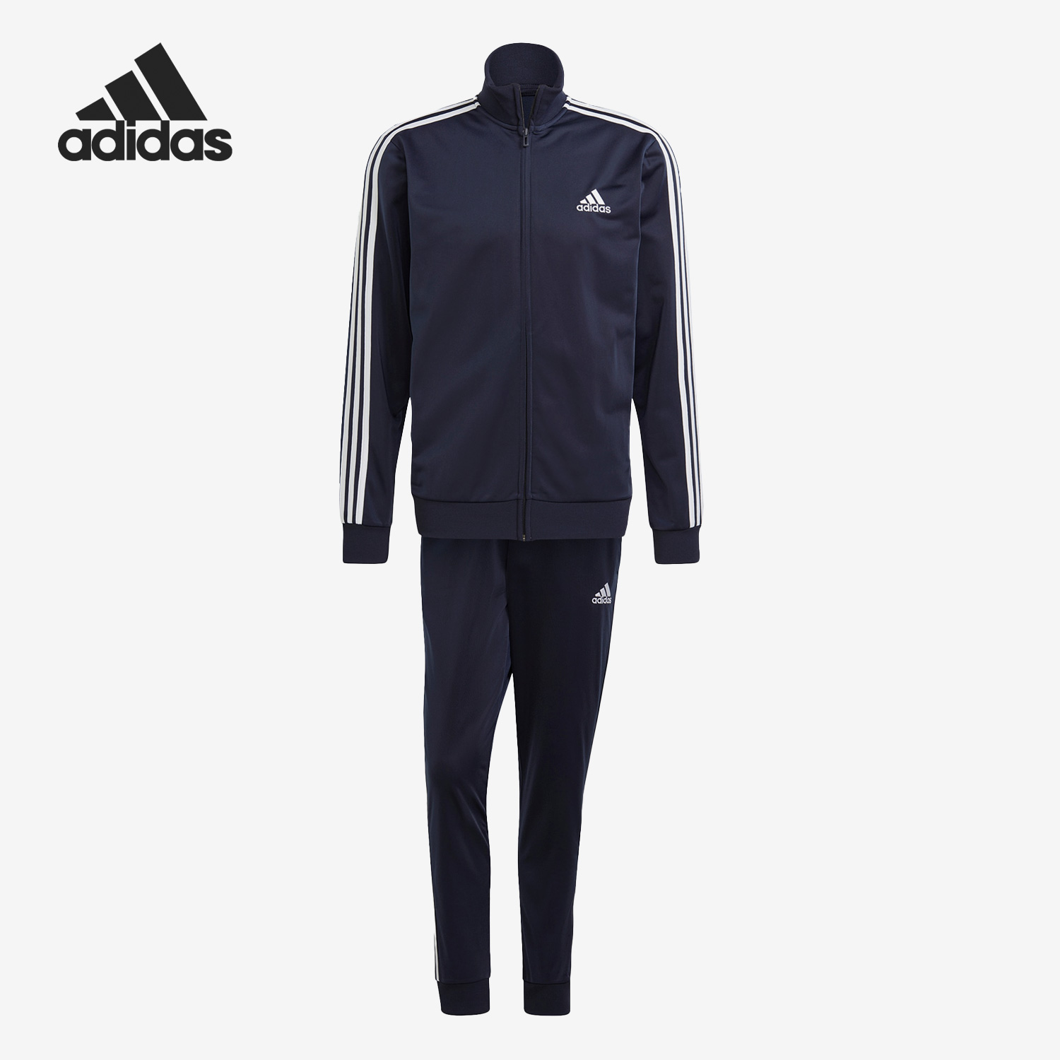Adidas/阿迪达斯正品田径休闲男子运动长袖长裤套装GK9658