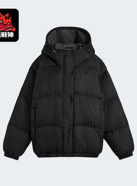 Adidas/阿迪达斯正品三叶草女士经典连帽宽松保暖羽绒服KG4915