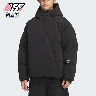 Adidas/阿迪达斯正品2025秋季款男士日常保暖连帽羽绒服KC2576