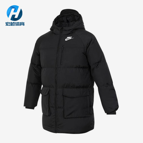 Nike/耐克正品冬季大童户外保暖运动连帽中长款羽绒服HQ7162-010