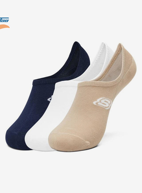 Skechers/斯凯奇正品新款男女简约透气休闲运动袜三双装 L124U081