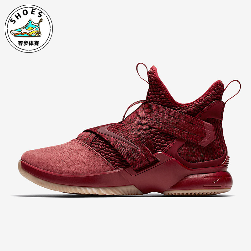Nike/耐克正品詹姆斯士兵12男士耐磨中帮篮球鞋AO4055-600