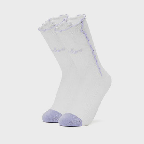 Skechers/斯凯奇正品新款女士休闲舒适中筒袜一双装L225G051-01NE
