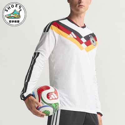 Adidas/阿迪达斯正品德国队男士针织修身足球运动长袖T恤JM1336