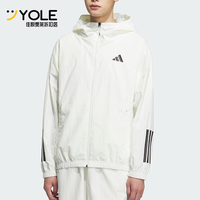 Adidas/阿迪达斯正品运动男士经典宽松透气连帽夹克外套KC3928