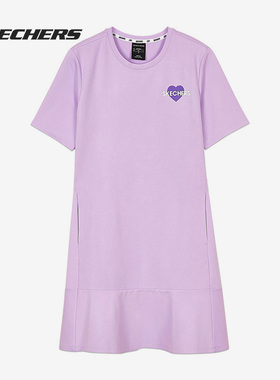 Skechers/斯凯奇正品夏季新款女子休闲运动连衣裙 L221W293