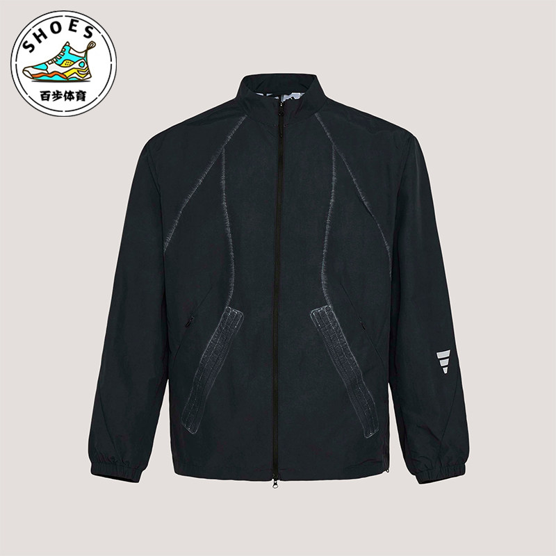 Adidas/阿迪达斯正品春季男士宽松运动经典梭织立领外套KU5308 - 实物图