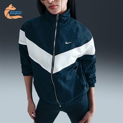 Nike/耐克正品新款女士休闲梭织立领运动夹克外套FV6305-478