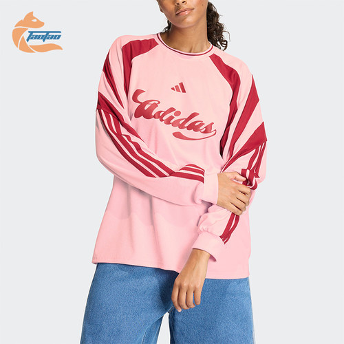Adidas/阿迪达斯正品2026春季款女士圆领经典透气长袖上衣JY7640