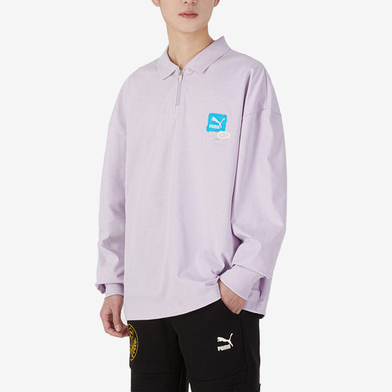 Puma/彪马正品休闲男子运动翻领宽松长袖上衣POLO衫536075-17,运动服/休闲服装,运动POLO衫,淘宝优惠券,粉丝福利购,淘宝优惠卷