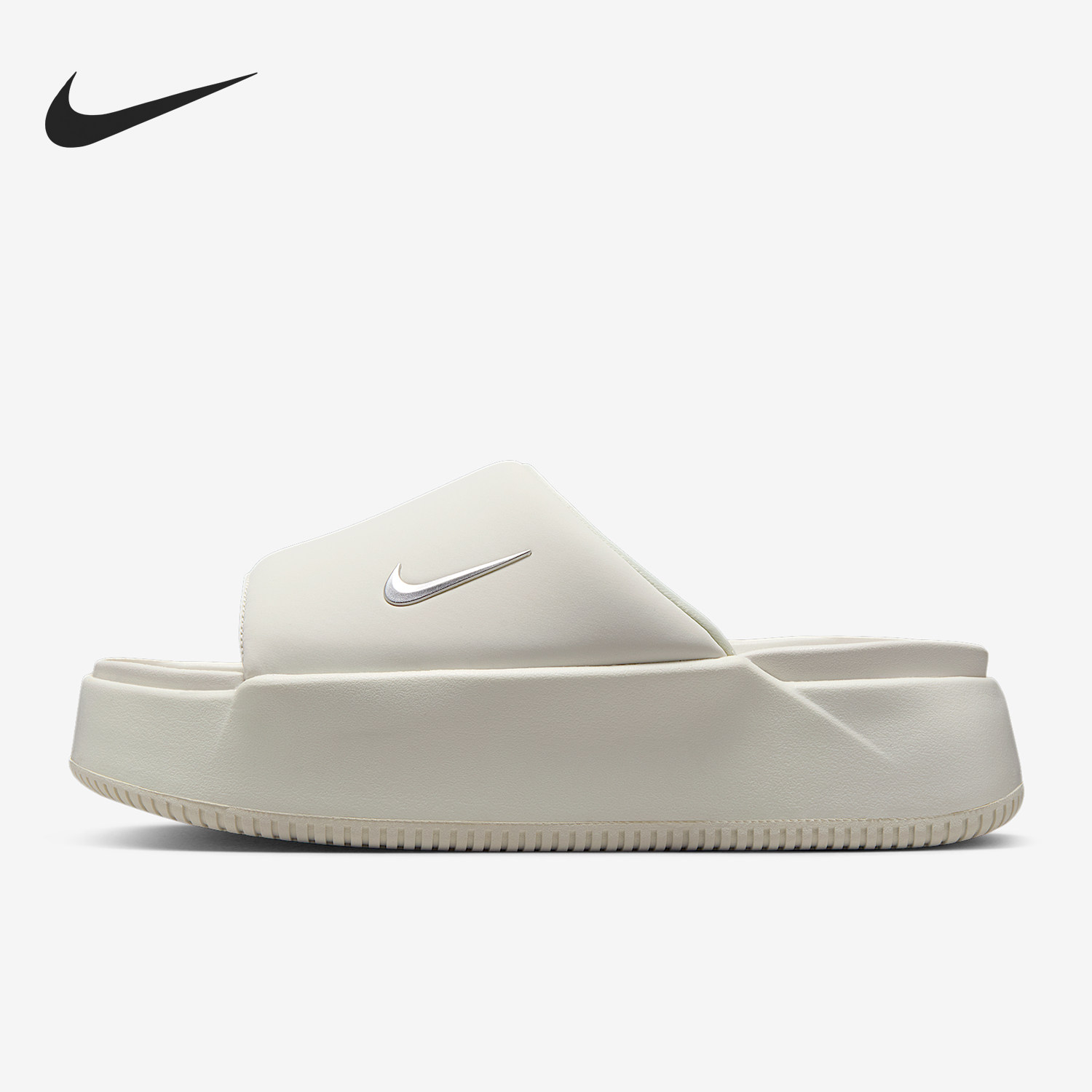 Nike/耐克正品Calm Elevation女士休闲厚底耐磨拖鞋HJ5601-100