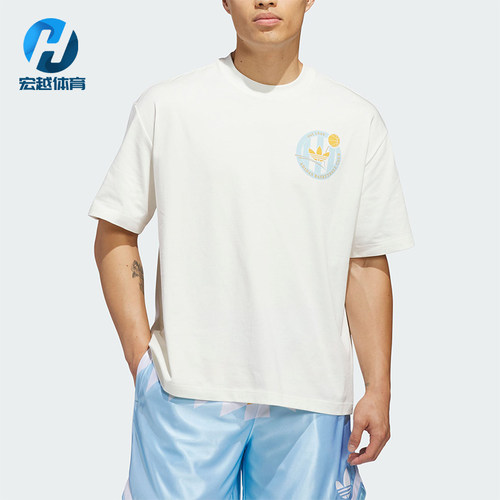 Adidas/阿迪达斯正品三叶草男士经典圆领轻盈篮球风短袖T恤KD3613