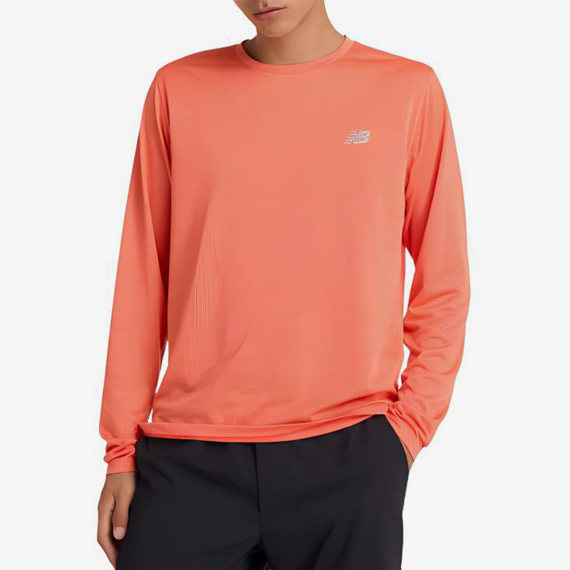 New Balance/NB正品2025新款男子运动休闲圆领长袖T恤MT41256-NFH