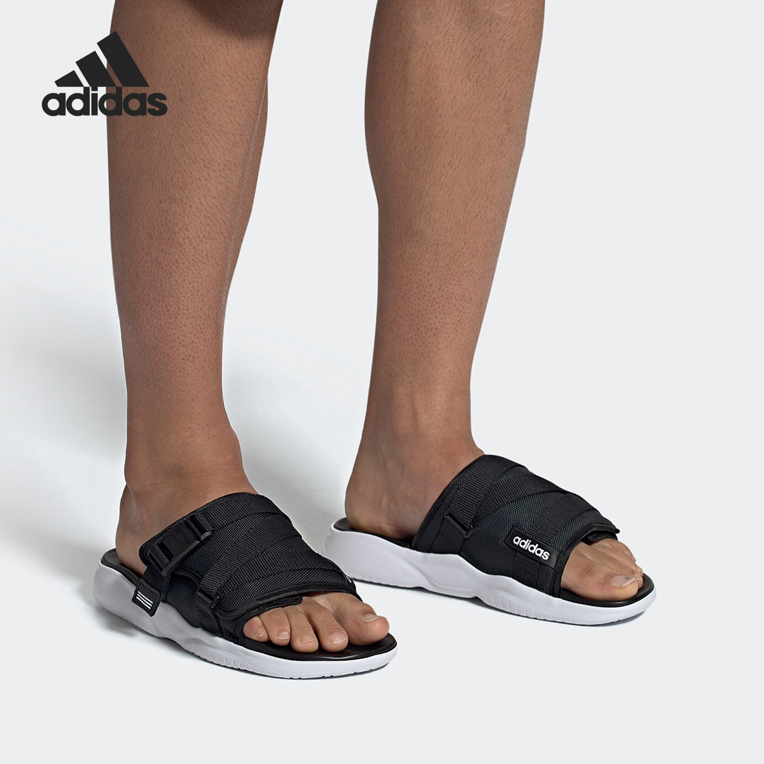 Adidas/阿迪达斯正品 neo UTX SANDAL 男女休闲运动凉拖鞋 FW2436,运动鞋new,运动拖鞋,淘宝优惠券,粉丝福利购,淘宝优惠卷