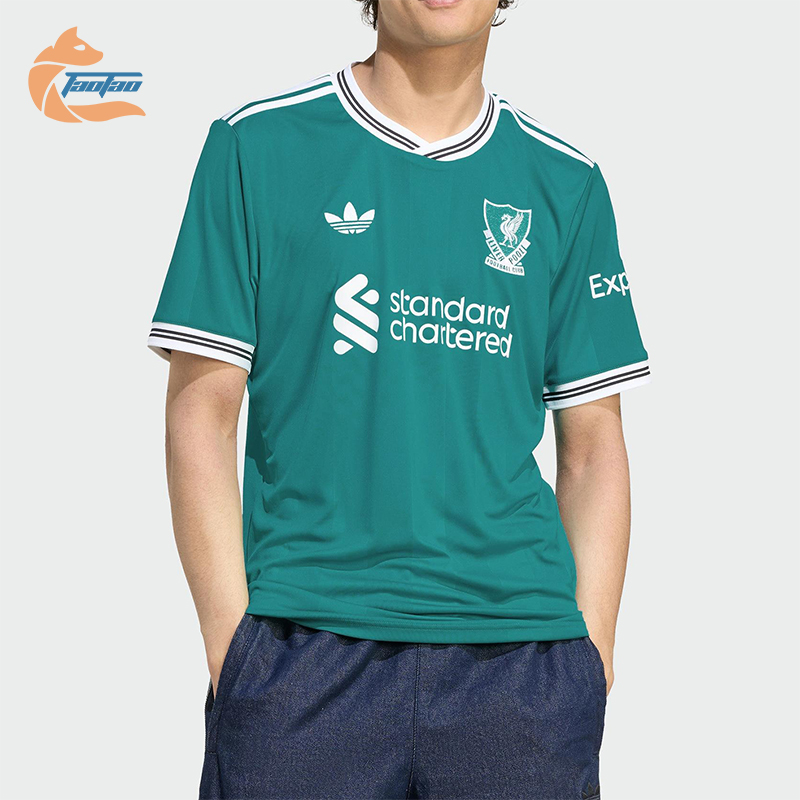 Adidas/阿迪达斯正品利物浦球迷版男士修身透气足球运动T恤JV6428