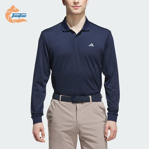 Adidas/阿迪达斯正品男士时尚休闲透气长袖运动POLO衫KA7915