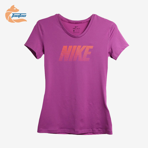 Nike/耐克正品女士舒适休闲运动透气修身短袖T恤725748-556