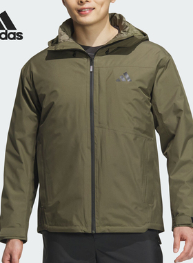 Adidas/阿迪达斯正品防风保暖三合一男士连帽冲锋衣JM9136
