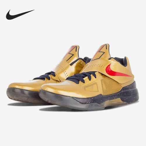 Nike/耐克正品 KD 4 Gold Medal男士实战防滑篮球鞋473679-702