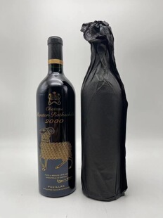 一手货源2000年正牌木桐 木桐古堡 金羊干红葡萄酒单支750ML