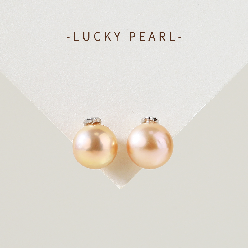 有幸S925银紫粉爱迪生珍珠耳饰