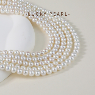 有幸珍珠项链 925银淡水珍珠项链近圆强光泽全珠链送长辈妈妈礼物