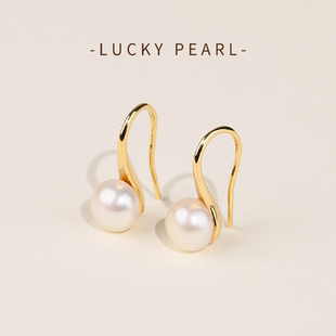 有幸珍珠耳钩天然淡水珍珠通勤百搭高跟鞋 耳环耳钉耳饰送妈妈礼物