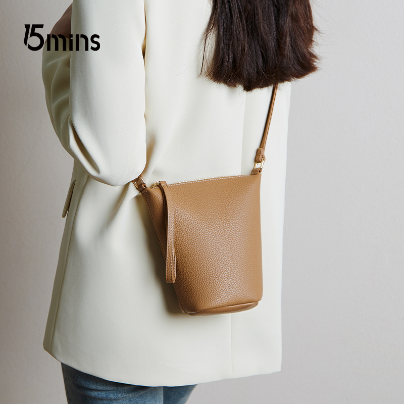 15mins手机包迷你水桶包秋冬女包
