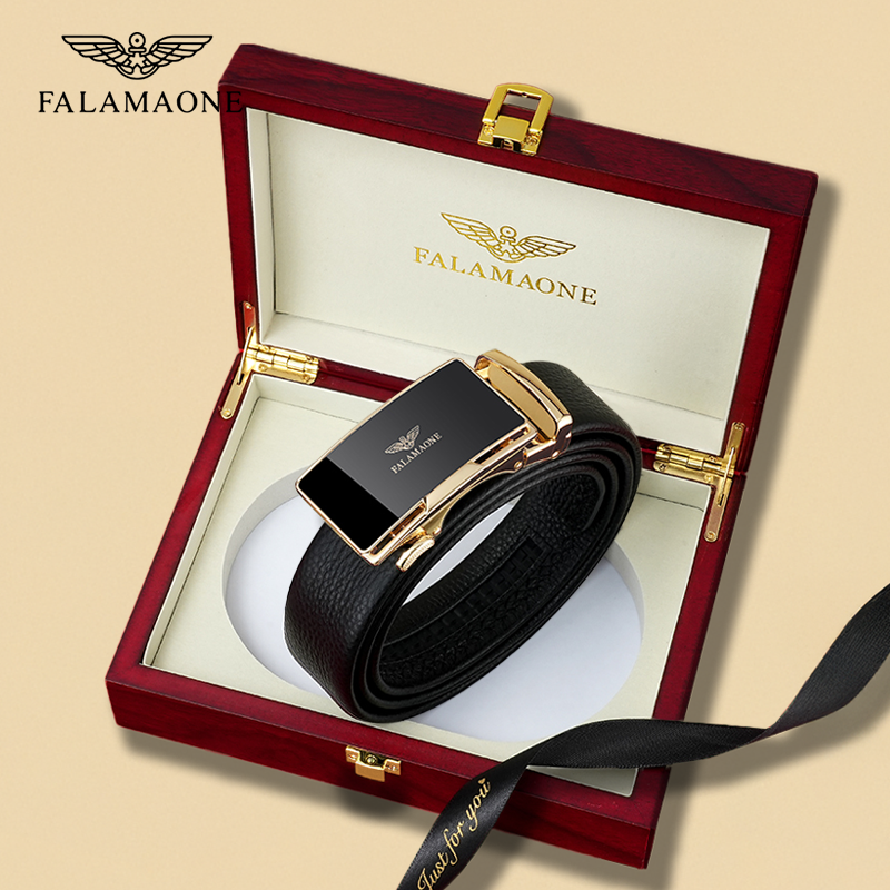 正品法莱阿玛尼男士皮带男款2025新款裤腰带自动扣腰带真皮裤带潮